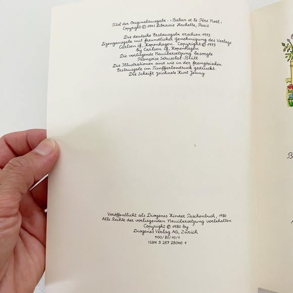 Jean de Brunhoff Babar and Santa Claus,  German Language EX Copy - Picture 3 of 5